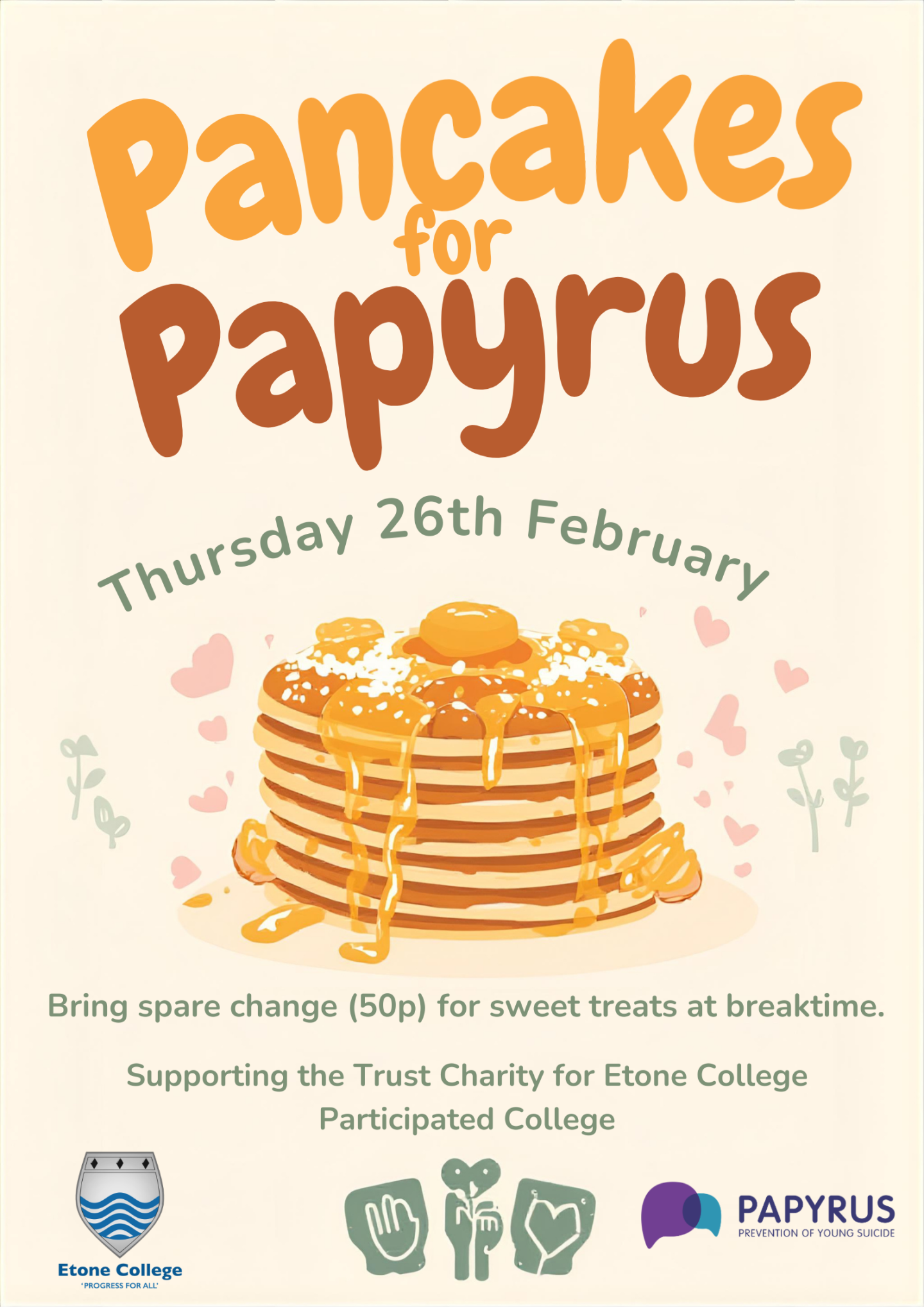 Colorful Pancake Stack Charity Poster